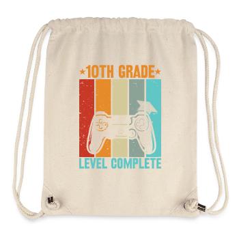 10. Klasse. Level abgeschlossen. Kleidung für Gamer. - Stanley/Stella recycelter Gym Bag - Naturweiß - Vorne