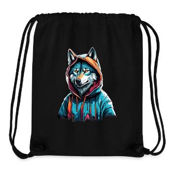 Coolest Wolf in Town - Stanley/Stella recycelter Gym Bag - Schwarz - Vorne