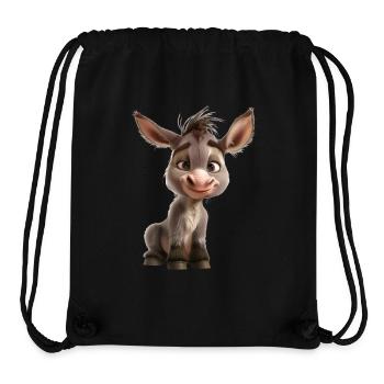With donkeys you need sensitivity and respect - Stanley/Stella Recycled Gym Bag - black - Front