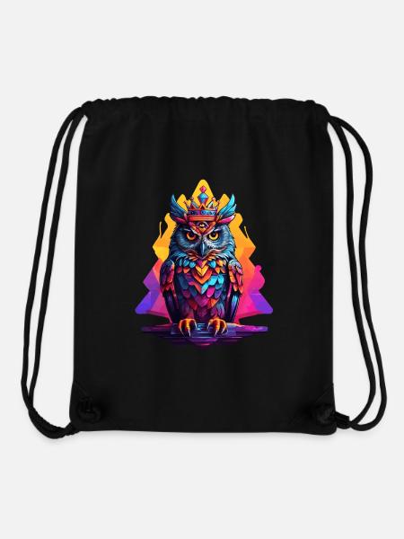 Owl - Stanley/Stella Recycled Gym Bag - black