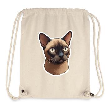 Burma-Katzenkopf - Stanley/Stella recycelter Gym Bag - Naturweiß - Vorne