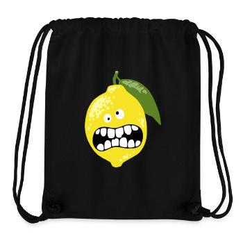 saure Zitrone - Stanley/Stella recycelter Gym Bag - Schwarz - Vorne