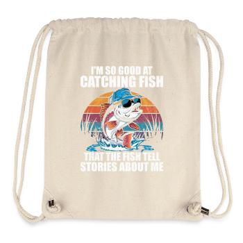 Ich bin so gut darin, Fische zu fangen, dass die Fische es sagen - Stanley/Stella recycelter Gym Bag - Naturweiß - Vorne