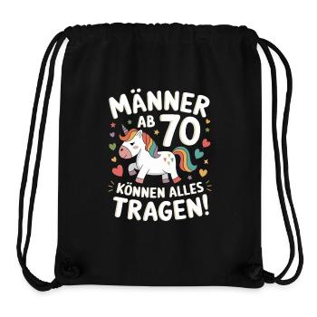70. Geburtstag Mann 70 Jahre Deko Lustig Geschenk - Stanley/Stella recycelter Gym Bag - Schwarz - Vorne
