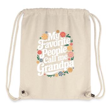 Papy Grand-père Famille Fête des pères - Sac à cordon recyclé Stanley/Stella - blanc naturel - Devant