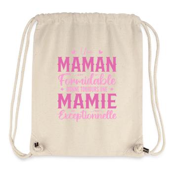 Erstaunliche Mutter gibt eine hervorragende Oma - Stanley/Stella recycelter Gym Bag - Naturweiß - Vorne