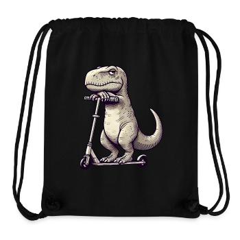 Mürrischer Dino T-Rex auf Kickroller Comic - Stanley/Stella recycelter Gym Bag - Schwarz - Vorne