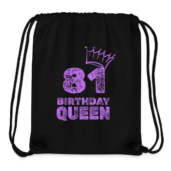 Birthday 81 - Stanley/Stella Recycled Gym Bag - black - Front