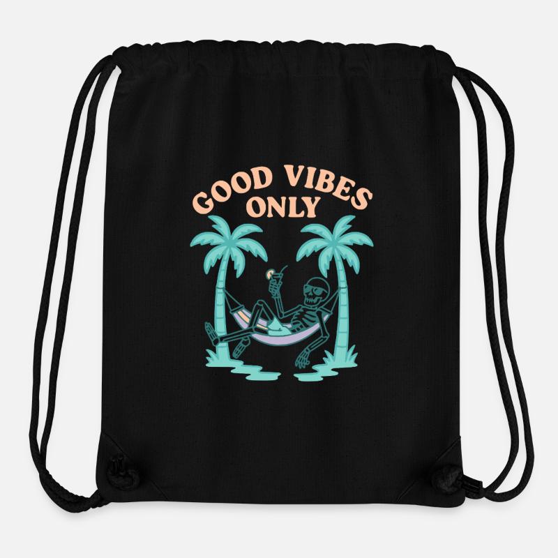 Skeleton – Chill dans un style rétro - Sac à cordon recyclé Stanley/Stella - noir