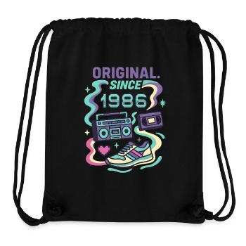 Original since 1986 - Geburtsjahr 1986 - Stanley/Stella recycelter Gym Bag - Schwarz - Vorne