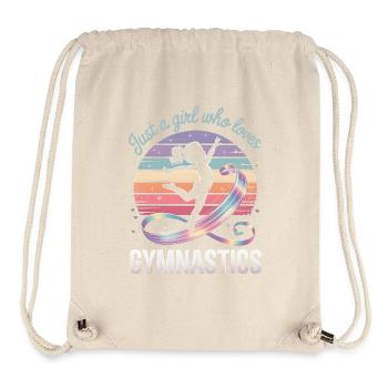 Juste une fille qui aime la gymnastique coucher de soleil - Sac à cordon recyclé Stanley/Stella - blanc naturel - Devant