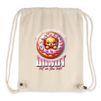 Donut bear motif with icing - Stanley/Stella Recycled Gym Bag - natural - Front