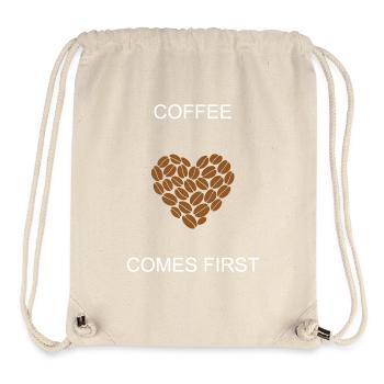 Kaffee zuerst dann alles täglich Priorität Design - Stanley/Stella recycelter Gym Bag - Naturweiß - Vorne