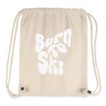 Born to Ski - Winter Design - Stanley/Stella recycelter Gym Bag - Naturweiß - Vorne
