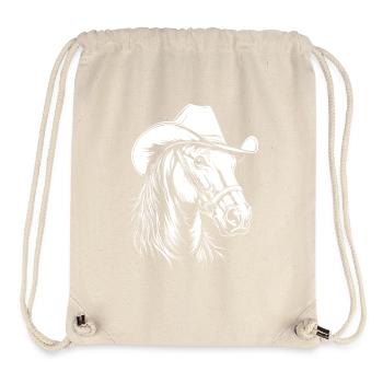 Horse Cowboy Hat Western - Stanley/Stella Recycled Gym Bag - natural - Front