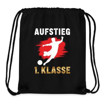 Aufstieg 1. Klasse Schulanfang Fußball Rot  - Stanley/Stella recycelter Gym Bag - Schwarz - Vorne