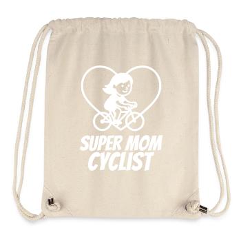 Super-Mama-Radfahrerin – Fahrradherz - Stanley/Stella recycelter Gym Bag - Naturweiß - Vorne