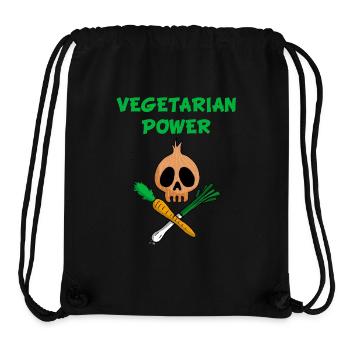 The Power of Vegetarians - Stanley/Stella Recycled Gym Bag - black - Front