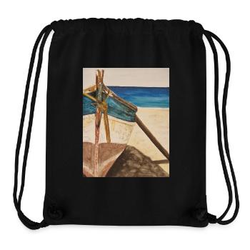 Aquarell Boot am Strand - Stanley/Stella recycelter Gym Bag - Schwarz - Vorne