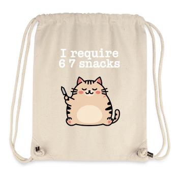6-7 Internet Meme 6 7 Snack Cat - Stanley/Stella Recycled Gym Bag - natural - Front