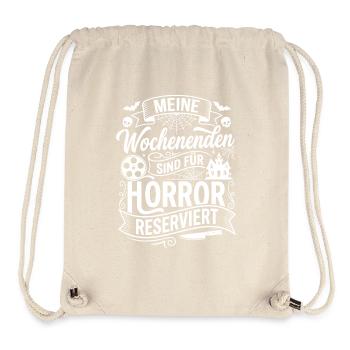 Meine Wochenenden für Horror - Stanley/Stella recycelter Gym Bag - Naturweiß - Vorne