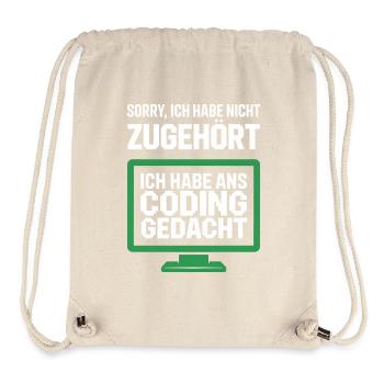 Coding Gedacht Bildschirm Spruch - Stanley/Stella recycelter Gym Bag - Naturweiß - Vorne
