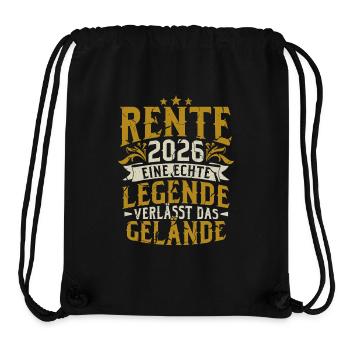 Rente 2026 Renter Ruhestand Geschenk - Stanley/Stella recycelter Gym Bag - Schwarz - Vorne