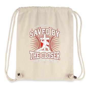 Sauvés par le Closer Christian Baseball Jesus - Sac à cordon recyclé Stanley/Stella - blanc naturel - Devant