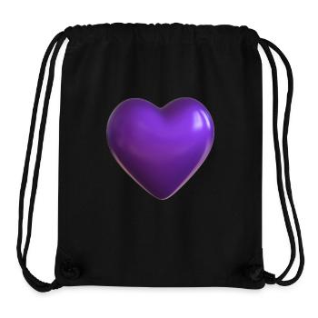 Purple Heart - Stanley/Stella Recycled Gym Bag - black - Front