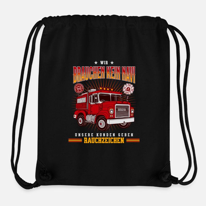 Feuerwehr | Feuer | Feuerwehrauto | Feuerwehrmann - Stanley/Stella recycelter Gym Bag - Schwarz