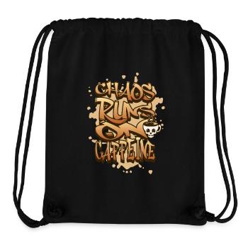 Chaos Runs on Caffeine - Caffeine Junkies Skull - Stanley/Stella Recycled Gym Bag - black - Front