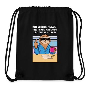 Der einzige Finger, der heute arbeitet, ist der - Stanley/Stella recycelter Gym Bag - Schwarz - Vorne