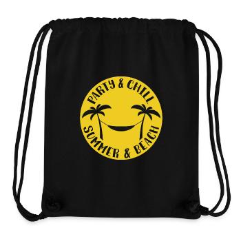 Palmen Hängematte - Party & Chill, Summer & Beach - Stanley/Stella recycelter Gym Bag - Schwarz - Vorne
