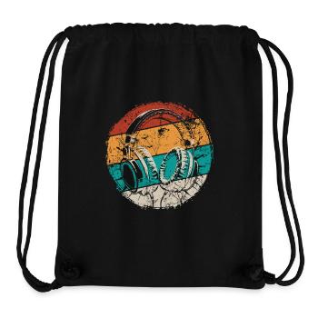 Kopfhörer - Musik - Musik hören - Stanley/Stella recycelter Gym Bag - Schwarz - Vorne