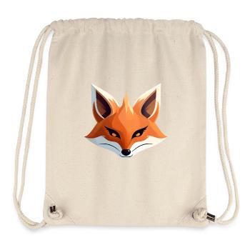 Tête de renard - Sac à cordon recyclé Stanley/Stella - blanc naturel - Devant