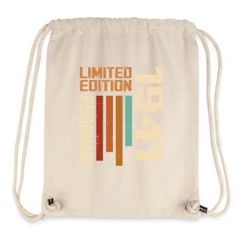 Born February 1941 Retro 1941 Birthday - Stanley/Stella Recycled Gym Bag - natural - Front