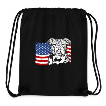 American XXL Bulldog US America Flag Wilsigns - Stanley/Stella Recycled Gym Bag - black - Front