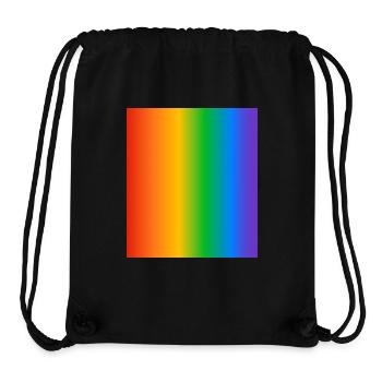 Couleurs des dégradés de l’arc-en-ciel - Sac à cordon recyclé Stanley/Stella - noir - Devant