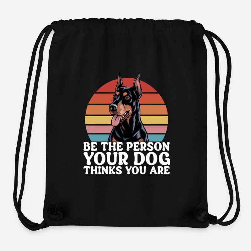 Lustiges Zitat liebt Dobermann Hund - Stanley/Stella recycelter Gym Bag - Schwarz