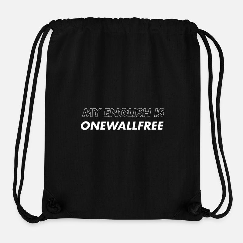 My English ist onewallfree - Stanley/Stella recycelter Gym Bag - Schwarz