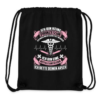 Notfallsänitäterin - Prinzessin - Stanley/Stella recycelter Gym Bag - Schwarz - Vorne