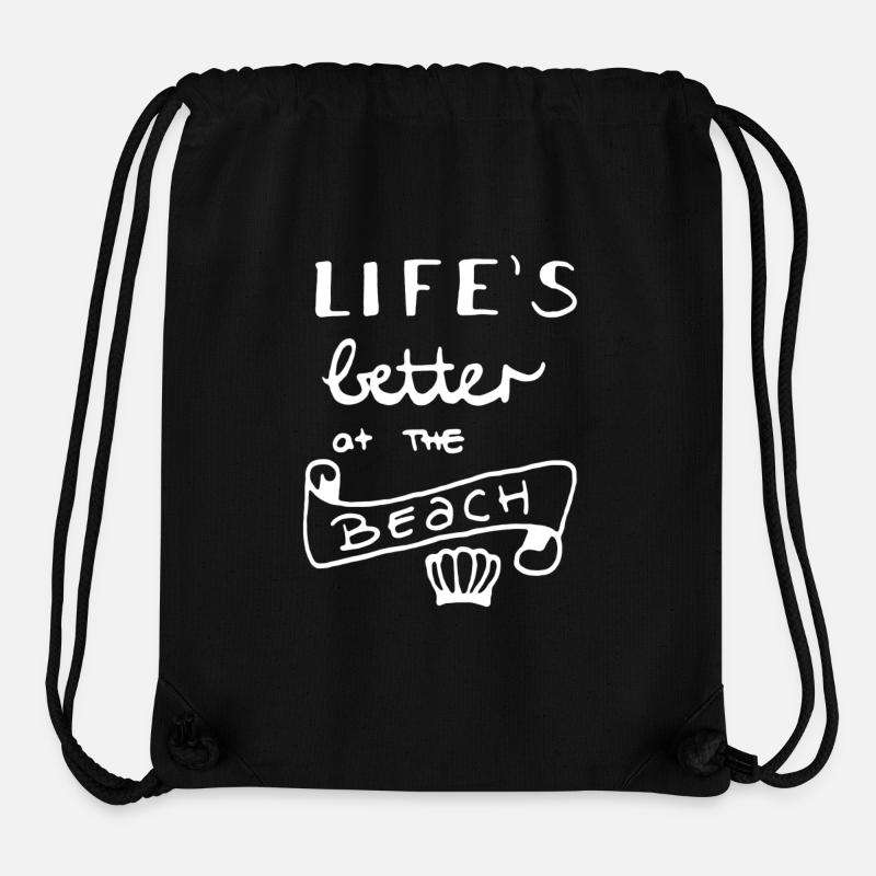 Life is better at the beach - Stanley/Stella recycelter Gym Bag - Schwarz