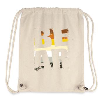 SQUARE BEAR - Stanley/Stella Recycled Gym Bag - natural - Front