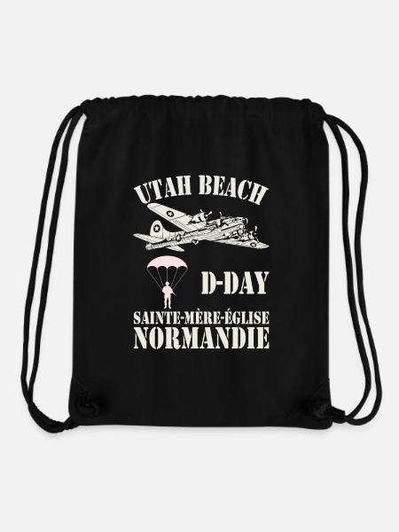 Utah Beach D-Day Sainte-Mère-Église - Stanley/Stella Recycled Gym Bag - black