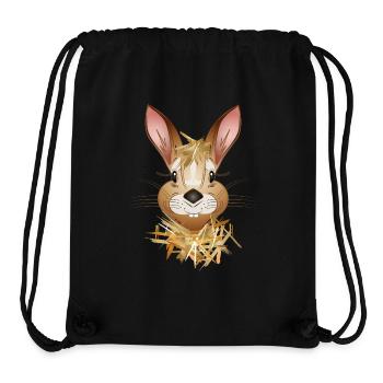 lustiger Hase versteckt sich im Stroh - Stanley/Stella recycelter Gym Bag - Schwarz - Vorne