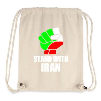 Stand with iran - Stanley/Stella recycelter Gym Bag - Naturweiß - Vorne