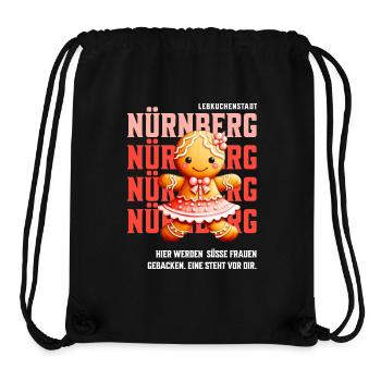 Nürnberg - Süsse Lebkuchen Frau - Stanley/Stella recycelter Gym Bag - Schwarz - Vorne