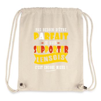 Lens supporter football lensois cadeau humour - Sac à cordon recyclé Stanley/Stella - blanc naturel - Devant