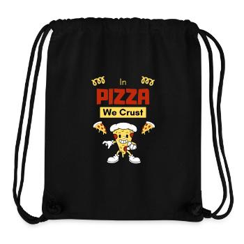 Dans la Pizza on fait une croûte - Sac à cordon recyclé Stanley/Stella - noir - Devant