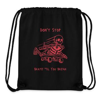Totenkopf Skelett Skateboard Design - Stanley/Stella recycelter Gym Bag - Schwarz - Vorne